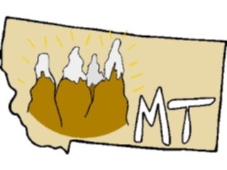 Sticker Custom Preview Image #086086 Maps Cartoons Montana2