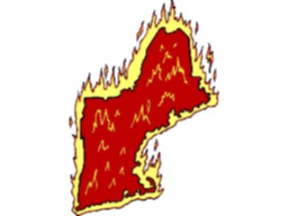Sticker Custom Preview Image #086091 Maps Cartoons New England Fire