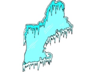 Sticker Custom Preview Image #086092 Maps Cartoons New England Ice