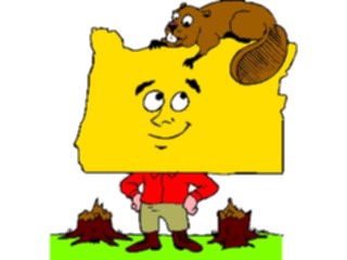 Sticker Custom Preview Image #086109 Maps Cartoons Oregon1