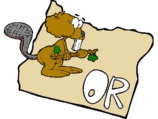 Sticker Custom Preview Image #086110 Maps Cartoons Oregon2