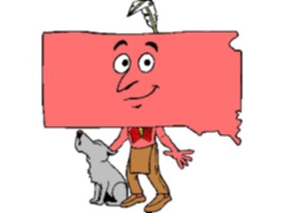 Sticker Custom Preview Image #086122 Maps Cartoons South Dakota1