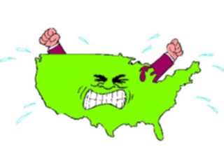 Sticker Custom Preview Image #086135 Maps Cartoons U S A Frustrated