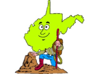 Sticker Custom Preview Image #086151 Maps Cartoons West Virginia1