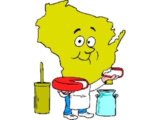 Sticker Custom Preview Image #086153 Maps Cartoons Wisconsin1