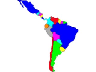 Sticker Custom Preview Image #086192 Maps Continents Regions Central South America2