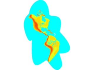 Sticker Custom Preview Image #086247 Maps Continents Regions North South America2