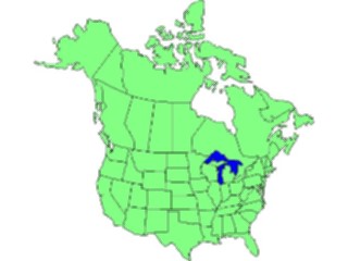 Sticker Custom Preview Image #086274 Maps Continents Regions U S A Canada