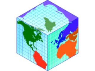 Sticker Custom Preview Image #087009 Maps Globes World Cube Map