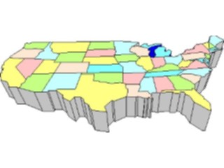 Sticker Custom Preview Image #087238 Maps U S A Regions3 D Map1