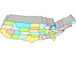 Sticker Custom Preview Image #087241 Maps U S A Regions3 D Map4