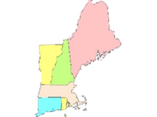 Sticker Custom Preview Image #087247 Maps U S A Regions New England