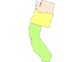Sticker Custom Preview Image #087275 Maps U S A Regions West Coast