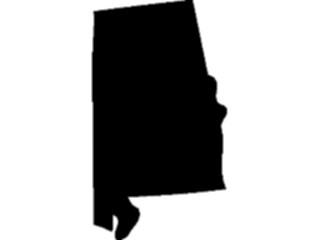 Sticker Custom Preview Image #087289 Maps U S A States Alabama01