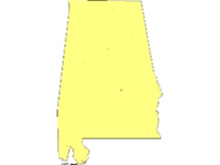 Sticker Custom Preview Image #087290 Maps U S A States Alabama02