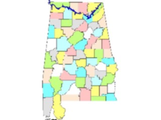 Sticker Custom Preview Image #087291 Maps U S A States Alabama03