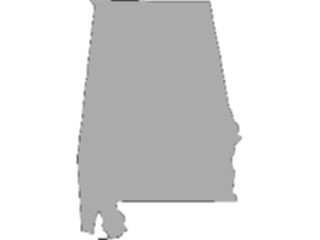 Sticker Custom Preview Image #087298 Maps U S A States Alabama10