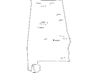 Sticker Custom Preview Image #087300 Maps U S A States Alabama12