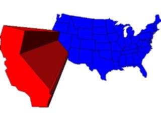 Sticker Custom Preview Image #087344 Maps U S A States California08