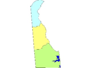 Sticker Custom Preview Image #087379 Maps U S A States Delaware03