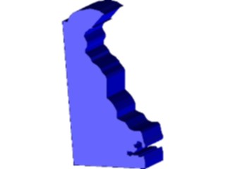 Sticker Custom Preview Image #087383 Maps U S A States Delaware07