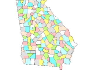 Sticker Custom Preview Image #087407 Maps U S A States Georgia03