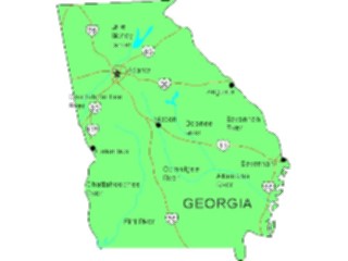 Sticker Custom Preview Image #087409 Maps U S A States Georgia05