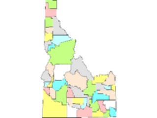 Sticker Custom Preview Image #087431 Maps U S A States Idaho03