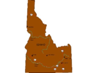 Sticker Custom Preview Image #087433 Maps U S A States Idaho05