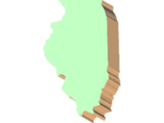 Sticker Custom Preview Image #087445 Maps U S A States Illinois04