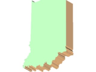 Sticker Custom Preview Image #087459 Maps U S A States Indiana04