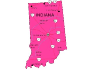 Sticker Custom Preview Image #087460 Maps U S A States Indiana05