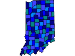 Sticker Custom Preview Image #087461 Maps U S A States Indiana06