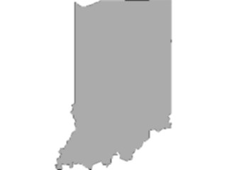 Sticker Custom Preview Image #087465 Maps U S A States Indiana10