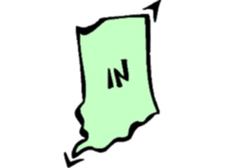 Sticker Custom Preview Image #087468 Maps U S A States Indiana13