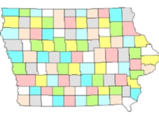 Sticker Custom Preview Image #087472 Maps U S A States Iowa03