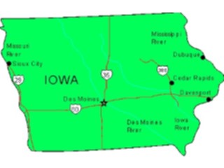 Sticker Custom Preview Image #087474 Maps U S A States Iowa05