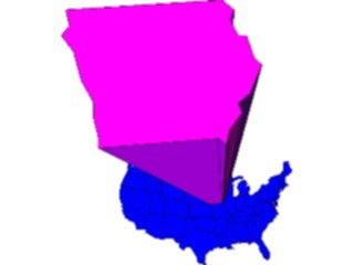 Sticker Custom Preview Image #087477 Maps U S A States Iowa08