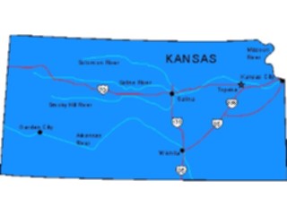 Sticker Custom Preview Image #087487 Maps U S A States Kansas05