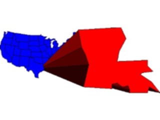 Sticker Custom Preview Image #087516 Maps U S A States Louisiana08