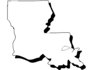 Sticker Custom Preview Image #087519 Maps U S A States Louisiana11