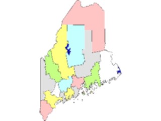 Sticker Custom Preview Image #087524 Maps U S A States Maine03