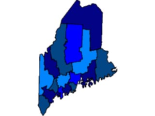 Sticker Custom Preview Image #087527 Maps U S A States Maine06