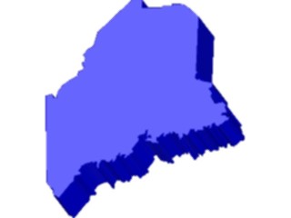 Sticker Custom Preview Image #087528 Maps U S A States Maine07