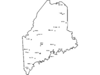 Sticker Custom Preview Image #087533 Maps U S A States Maine12