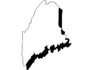 Sticker Custom Preview Image #087535 Maps U S A States Maine14