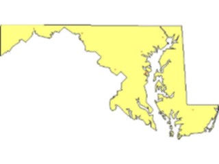 Sticker Custom Preview Image #087537 Maps U S A States Maryland02