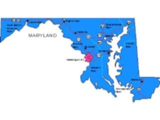 Sticker Custom Preview Image #087540 Maps U S A States Maryland05