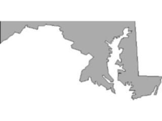 Sticker Custom Preview Image #087545 Maps U S A States Maryland10