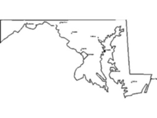 Sticker Custom Preview Image #087547 Maps U S A States Maryland12